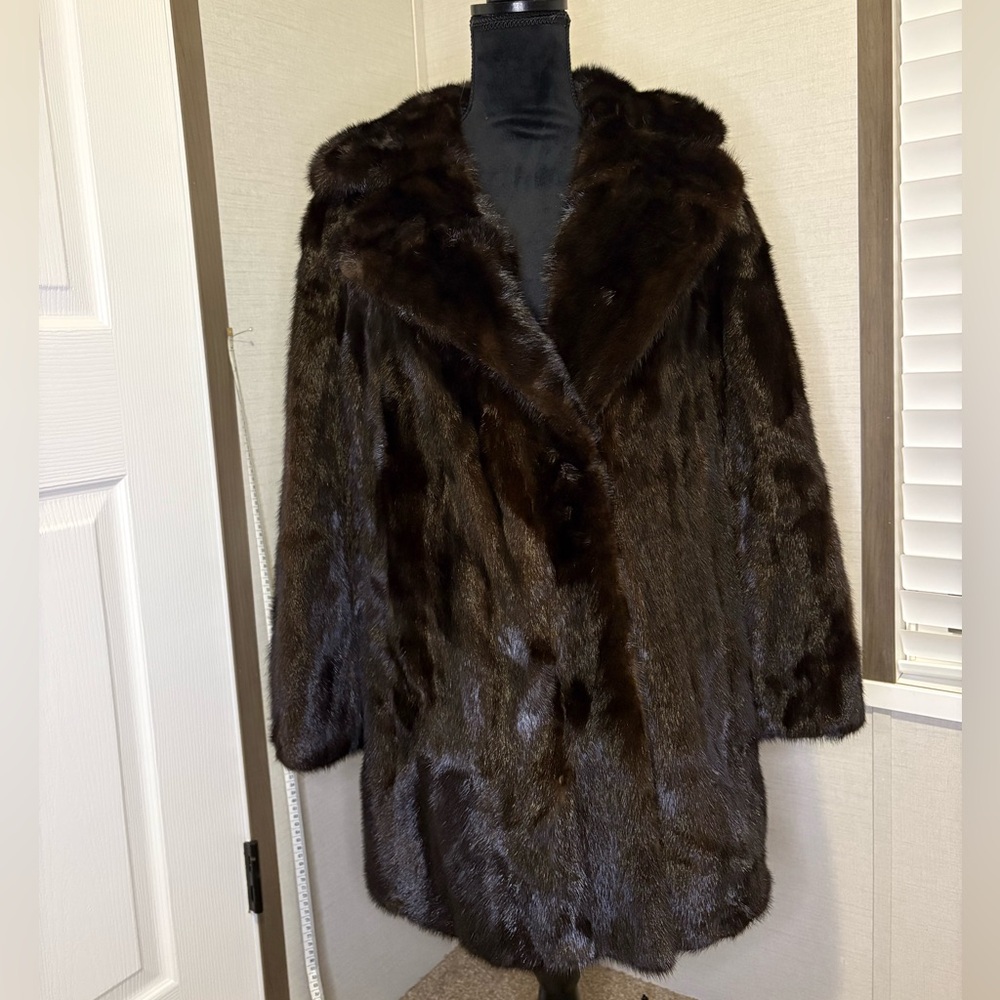 Vintage Sakowitz Black Diamond Mink Coat